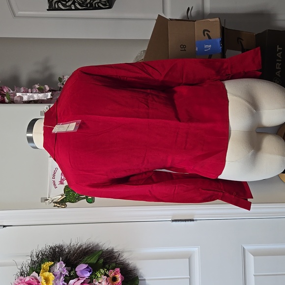 Petit Sophisticate 100% red silk blouse ❤️ - Picture 2 of 9